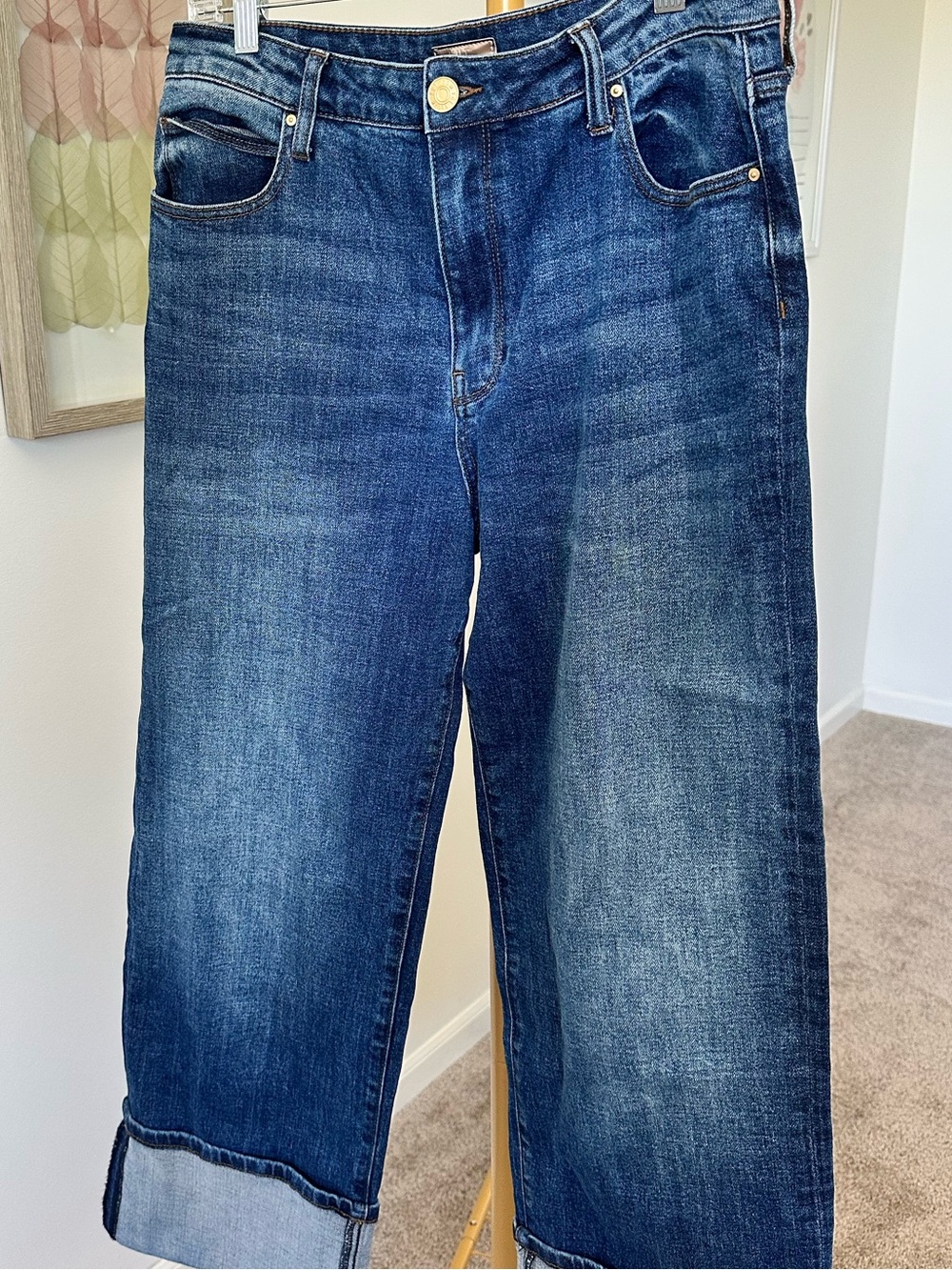 Kut From the Kloth Women's Dark Blue Folded Cuff Jeans